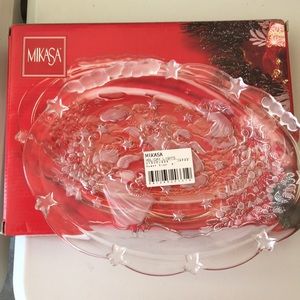Mikaska clear Christmas Plate